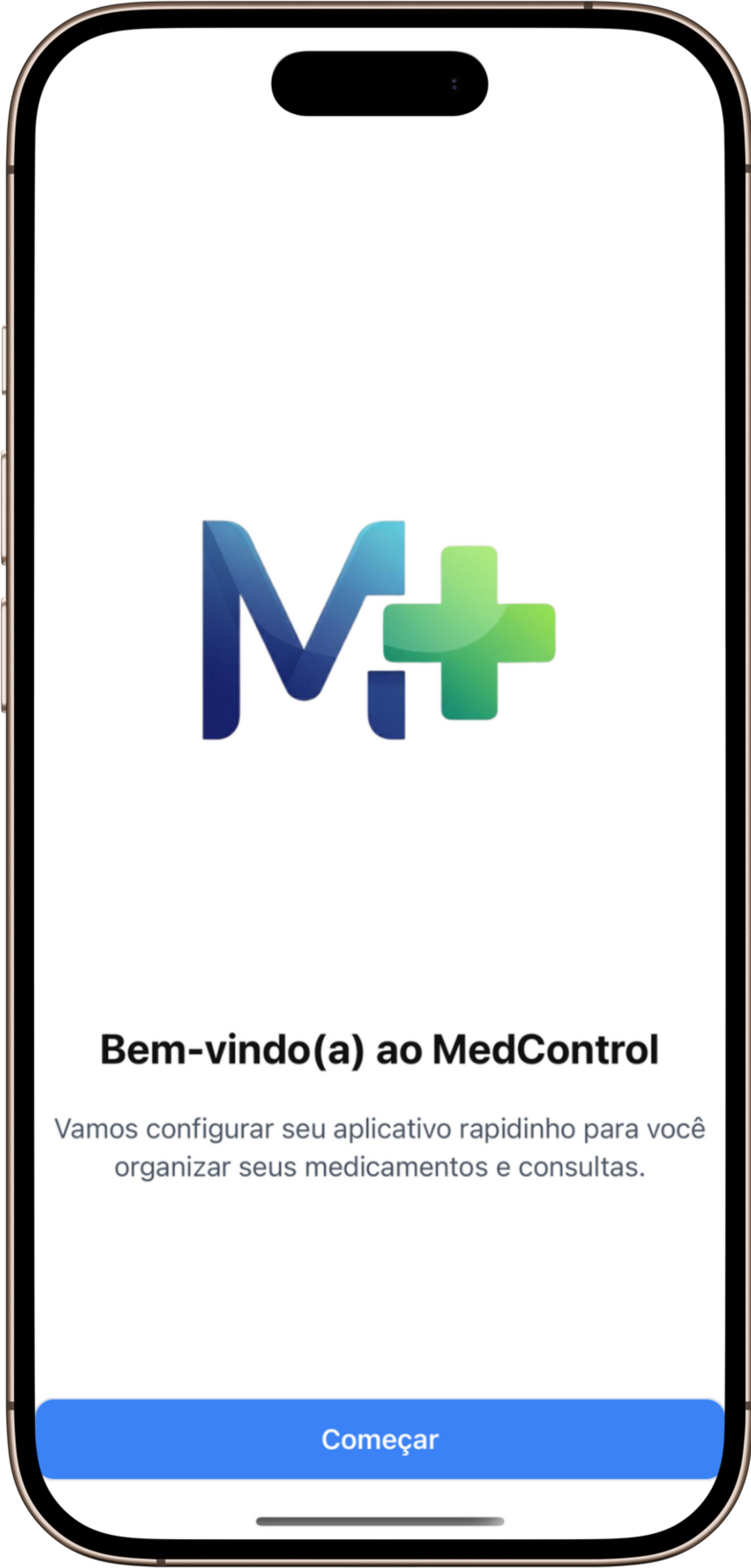Tela principal do aplicativo MedControlApp mostrando a lista de medicamentos do dia